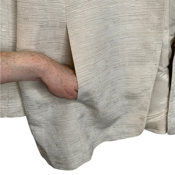 Eileen Fisher Stand Collar Shaped Jacket in Bone Color Size Small - Picture 5 of 12